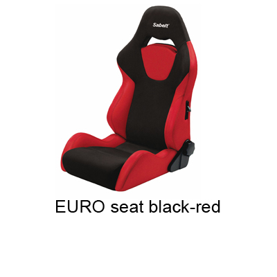 Sportülés, EURO Leather, fekete/piros